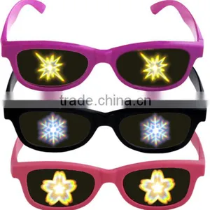 2016 Newest Most Hot Selling Custom Logo Plastic Diffraction Glasses With Multiple Colors thumbnail-2