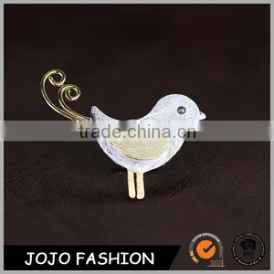 Korean Cartoon Bird Silver Brooch for Wedding Invitations thumbnail-1