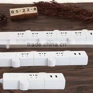 2016 Hot Sale Power Strip/bending Pivoting Power Strip/Rotating Extension Socket thumbnail-2
