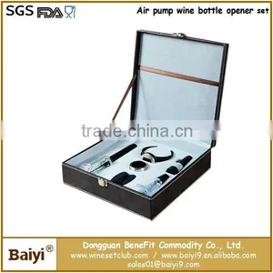 Air Pump Wine Corkscrew Gift Sets With Luxury Leather Box thumbnail-2