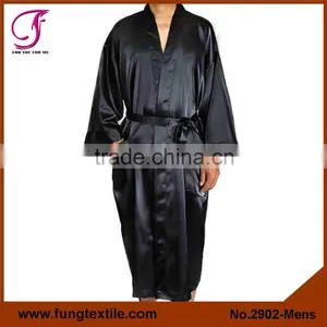 Fung 2902 Men Solid Satin Robes thumbnail-1