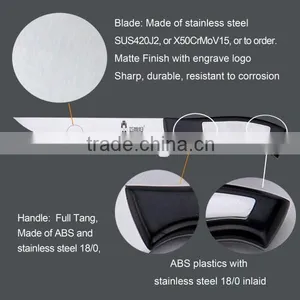 Stainless Steel Bone Cutting Kitchen Knife With ABS Handle thumbnail-2