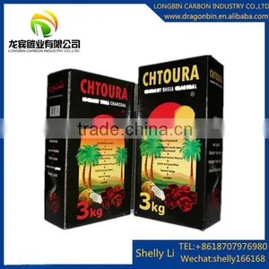 Coconut Shell Material Hookah Charcoal Application 3kg Packing CHTOURA Coconut Charcoal thumbnail-1