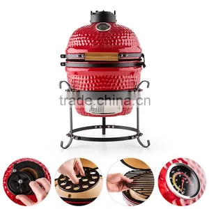 Ceramics Charcoal Grilling Outdoor Kamado BBQ Smoker thumbnail-3
