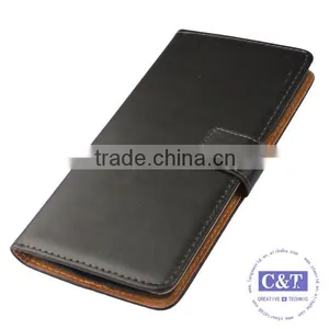 C&T Customized Black Flip Leather Cover Case for Oneplus Mini thumbnail-3