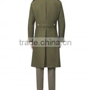 2015 New Style 100% Cashmere Classic Army Grey 100 Cashmere Coat thumbnail-3