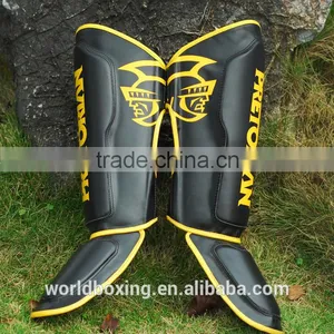 Wholesale MMA Shin Guard Thicker Dykeheel Cuish Foot Protector Mma Flanchard / Muay Thai Shin Guard M/L Mixed Material thumbnail-3