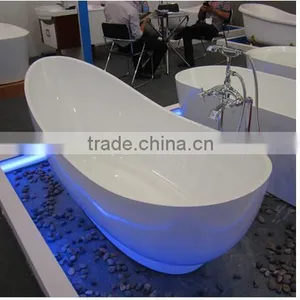 Acrylic Portable Freestand Bathtub,Solid Surface Bathtub,artificial Stone Freestanding Bath Tub thumbnail-1