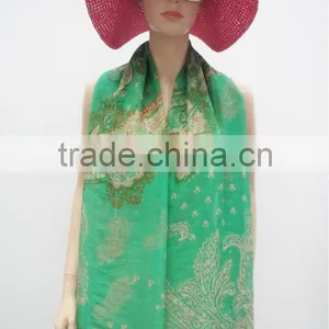 2014 Hot Sale Fashion Large Size Pareo Green Pareo Polyester Voile Beach Pareo thumbnail-1