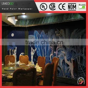 Custom Restaurant Wall Decoration With Chinese Landscape Wallpaper thumbnail-3