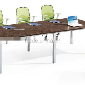 Commercial Furniture Melamine Cheap Small Round Movable Office Meeting Table thumbnail-4