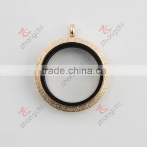 Wholesale Fashion Jewelry Locket Matt Top Face Stainless Steel Floating Locket Pendant Necklace thumbnail-1