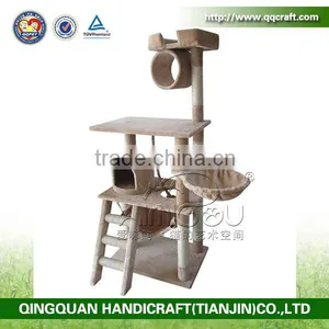 Popular Small Colorful Luxury Wooden and Sisal Cat Tree ,cat Scratching Post ,cat Condo thumbnail-1