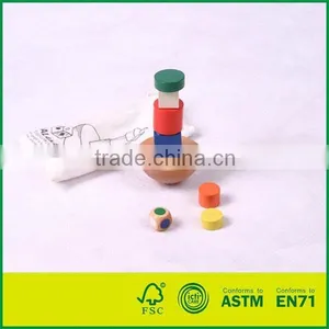 Wooden Rainbow Tower Stacking Toy thumbnail-1