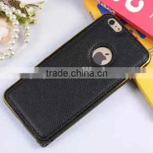 Leather Back Cover Metal Bumper Frame Case For IPhone 6,metal Bumper for Iphone6 Plus thumbnail-1