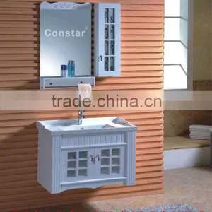 Pure White PVC Bathroom Cabinet thumbnail-1