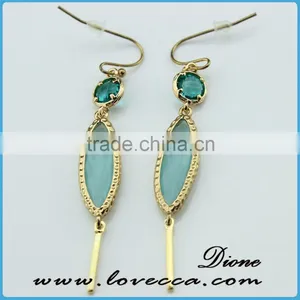 Glass Stone Earring Fashion Hot Sell Design Various Color Stone Crystal Bead Earring thumbnail-2