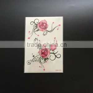 WMC-004 Beautiful Flower Body Color Tattoo thumbnail-1
