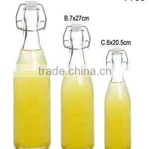 1000ml Glass Juice Bottle With Metal Clip Cap thumbnail-3