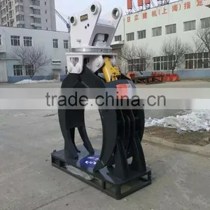Hitachi Ex120-2 Supply DOOSAN HITACHI Mechanical Log Grapple and Hydraulic Wood Grapple for Excavator thumbnail-4