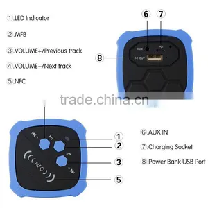 Portable Hands-free Call Waterproof Powerbank Wireless Bluetooth Speaker With Nfc Function thumbnail-3