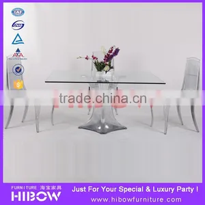 2015 Modern Design Tempered Glass Dining Table thumbnail-1