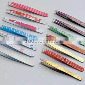 Colorful Painting Finish Silk Screen Pattern Tweezer thumbnail-2