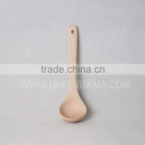 First Class Beech Wooden Soup Spoon With Long Handle thumbnail-1