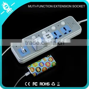 Best Smart India Usb Power Strip With Usb 5 Independent Buttons and Lights thumbnail-4