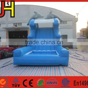 Popular 0.55mm PVC Inflatable Dolphin Water Slide With CE/ EN14960 Certificate thumbnail-4