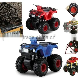 Plastic Vehicle 4 Wheel Drive Friction Car With TPR Soft Wheels thumbnail-4