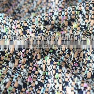Houndstooth Polyester Viscose Wool Fabric, 100% Wool Tweed Fabric for Formal Wear thumbnail-4