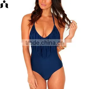 2017 Tassels One Piece Swimwear With Romantic Style thumbnail-1