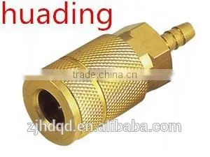 USA TYPE COUPLER WITH HOSE BARB ,GOOD PERFORMANCE BRASS QUICK COUPLEING FROM PROFESSIONAL MANUFACTURER thumbnail-1