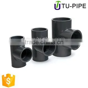 Industrial Fittings UPVC Tee ASTM Sch80 for Water Supply thumbnail-1