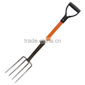 4 Prongs Spring Garden Digging Fork With Fiberglass Handle thumbnail-1