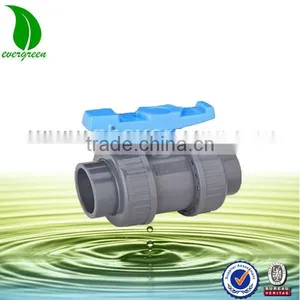 Blue Handle Upvc Double Union Ball Valve With Socket End thumbnail-1