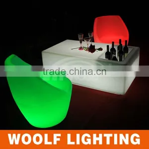 Biservice Nightclub Bar Used Flashing LED Rectangle Table With Cooler thumbnail-5