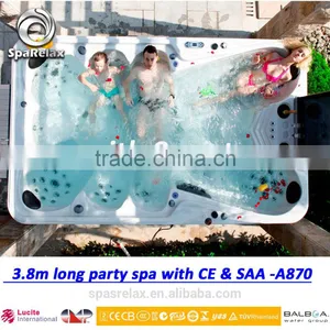 Luxury CE Approval Outdoor 8 to 12 Persons Whirlpool Massage Balboa Acrylic Jazz Spa thumbnail-1