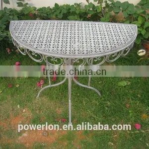 Antique Metal Corner Half Round Table In Uk thumbnail-4