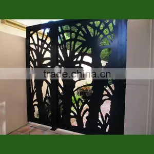 Courtyard Laser Cut Aluminum Garden Gate thumbnail-1