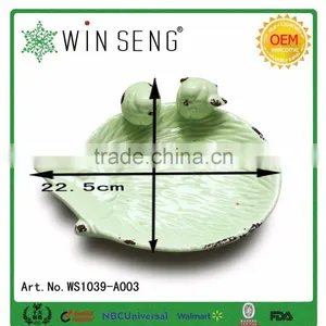 Hedgehog Shape Ceramic Cute Bird Feeder Plate thumbnail-3