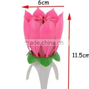 High Quality Fireworks Music Rotating Birthday Candle/decoration for Party-electric Candle thumbnail-2