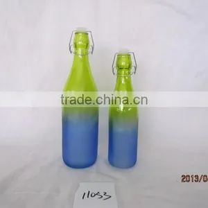 Two Colors Glass Juice Bottle With Handle in a Reasonal Price thumbnail-2