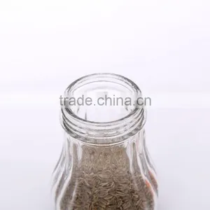 6oz Clear Glass Spice Jar With Decorative Screw Top Lid Plastic Spoon thumbnail-5