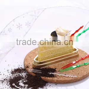 Useful Plastic 50pcs Cake Forks Set/ Plastic Cake Friut Forks thumbnail-1