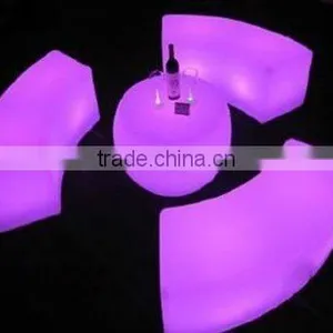 Plastic Design Modern Led Curved Bench With Color Changing thumbnail-2