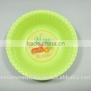 100% Melamine Factory Wholesale Safety Kids Children Cake Plate thumbnail-1