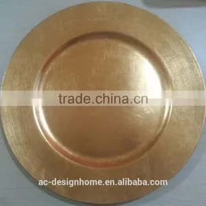 GOLD FOIL PP PLASTIC CHARGER PLATE thumbnail-1