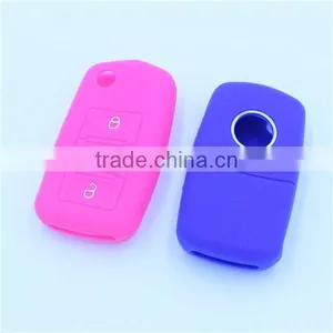 Fob Key Case For Volkswagen 3 Buttons Smart Remote Keys Silicone Keyholder, Key Bags thumbnail-2